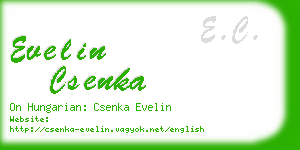 evelin csenka business card